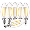 Luxrite B11 LED Light Bulbs 4W (40W Equivalent) 400LM 5000K Bright White Dimmable E12 Candelabra Base 6-Pack LR21578-6PK